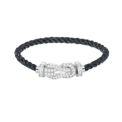 ¡®AuraJewelry¡¯CHANCE LARGE 8 FIGURE BUCKLE FULL DIAMOND BRACELET SILVER