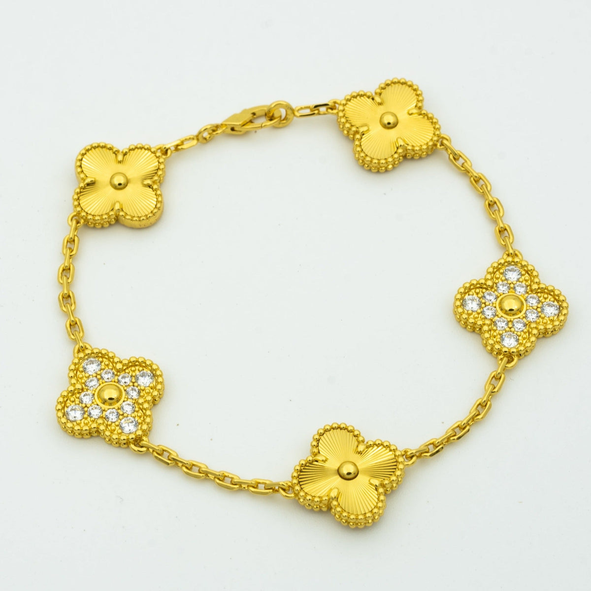 [AuraJewelry]New  CLOVER 5 MOTIF LASER BRACELET COLLECTION