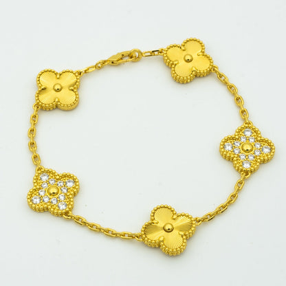 [AuraJewelry]New  CLOVER 5 MOTIF LASER BRACELET COLLECTION