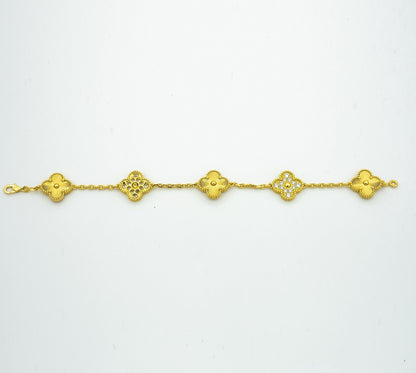 [AuraJewelry]New  CLOVER 5 MOTIF LASER BRACELET COLLECTION