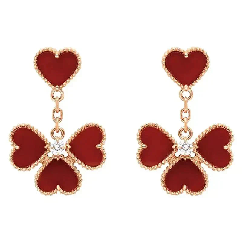 ¡®AuraJewelry¡¯SWEET CLOVER CARNELIAN EARRINGS