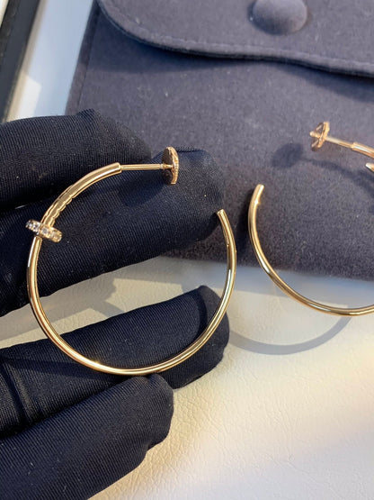 ¡®AuraJewelry¡¯JUSTE EARRINGS GOLD DIAMONDS 1.8MM
