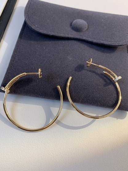 ¡®AuraJewelry¡¯JUSTE EARRINGS GOLD DIAMONDS 1.8MM