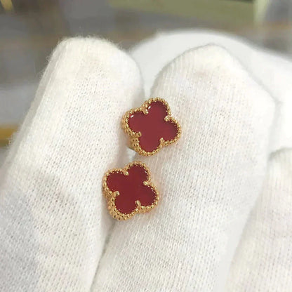 ¡®AuraJewelry¡¯CLOVER MINI 9.5MM CARNELIAN EARRINGS