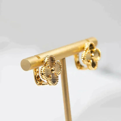 ¡®AuraJewelry¡¯CLOVER MEDIUM 1 MOTIFS LASER EARRINGS