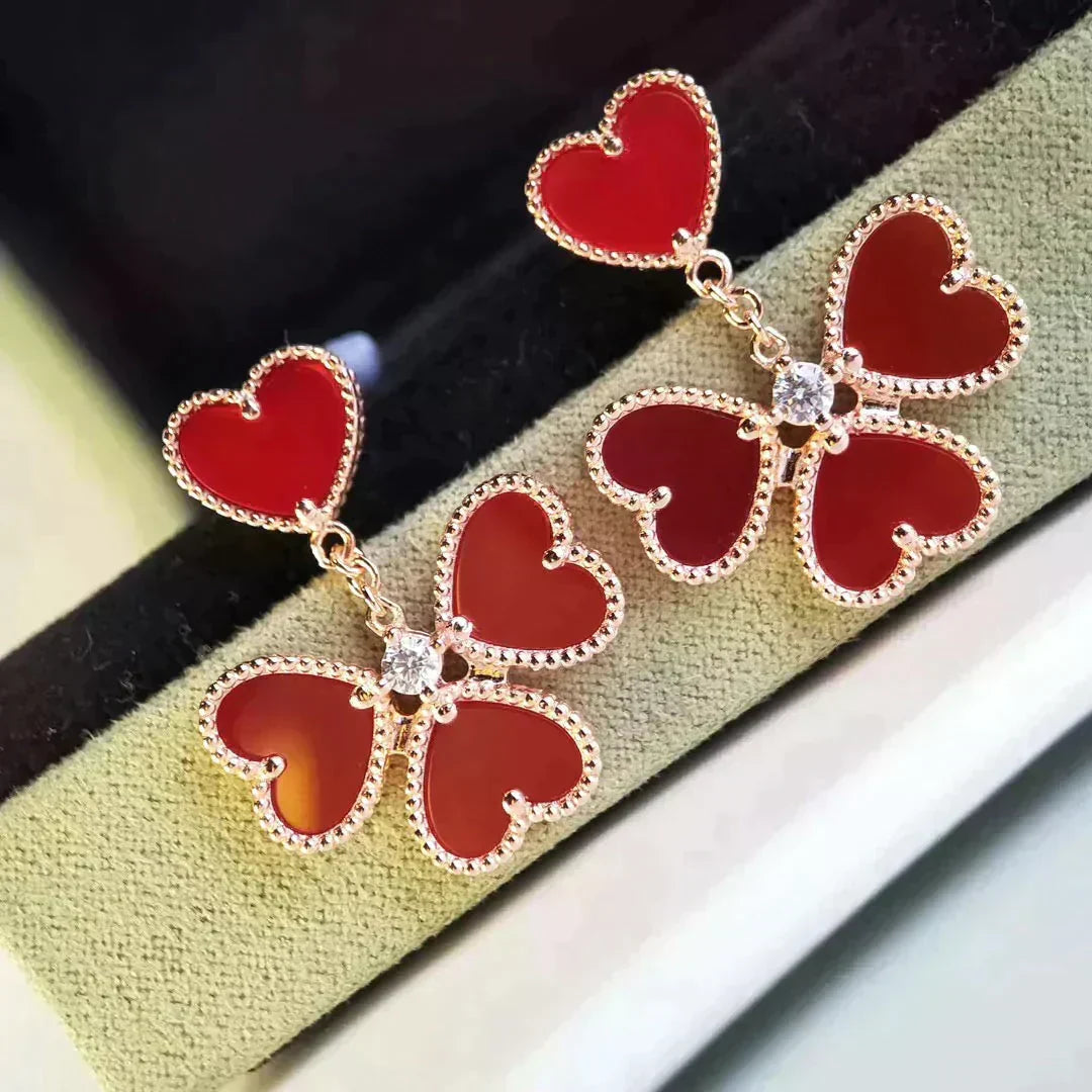 ¡®AuraJewelry¡¯SWEET CLOVER CARNELIAN EARRINGS