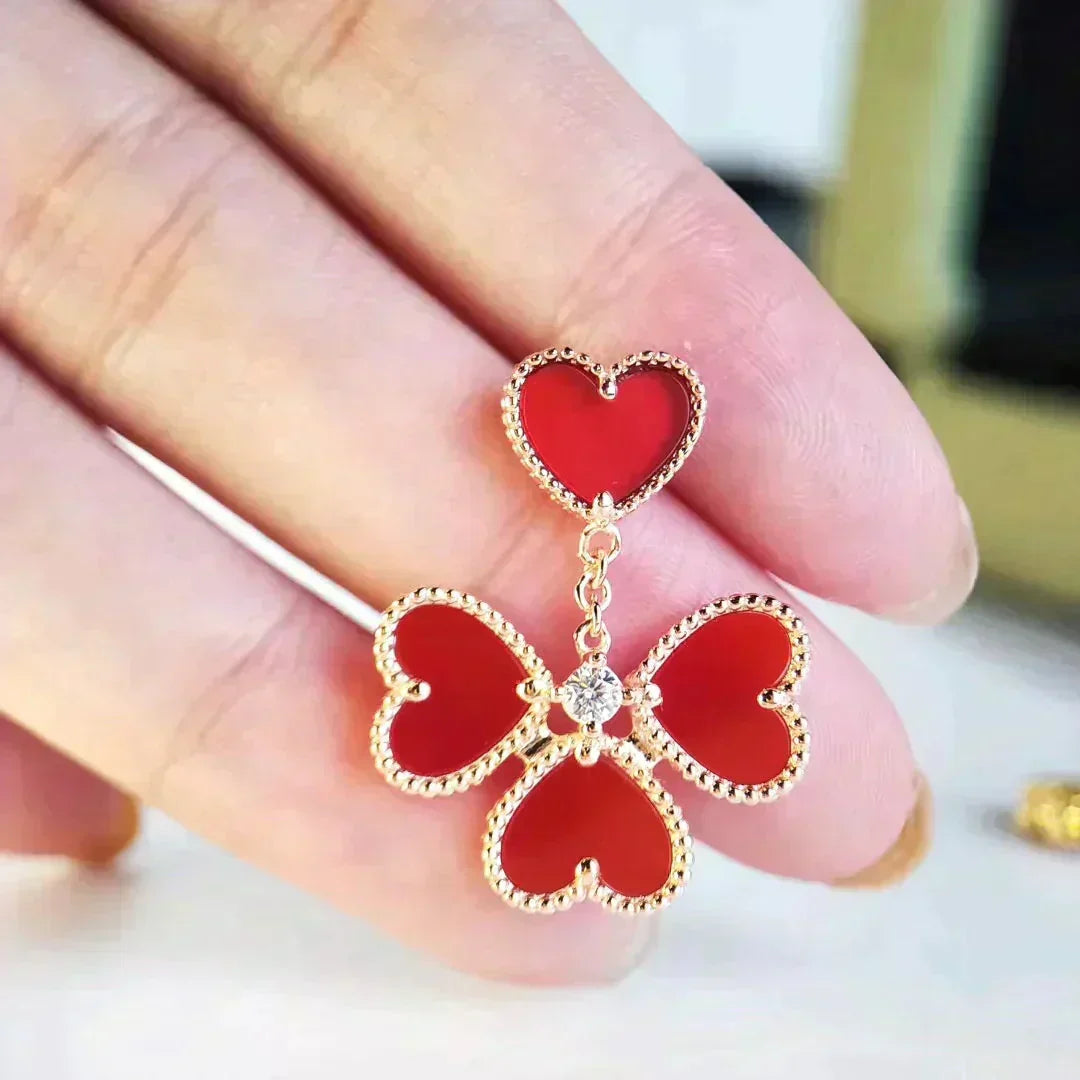 ¡®AuraJewelry¡¯SWEET CLOVER CARNELIAN EARRINGS