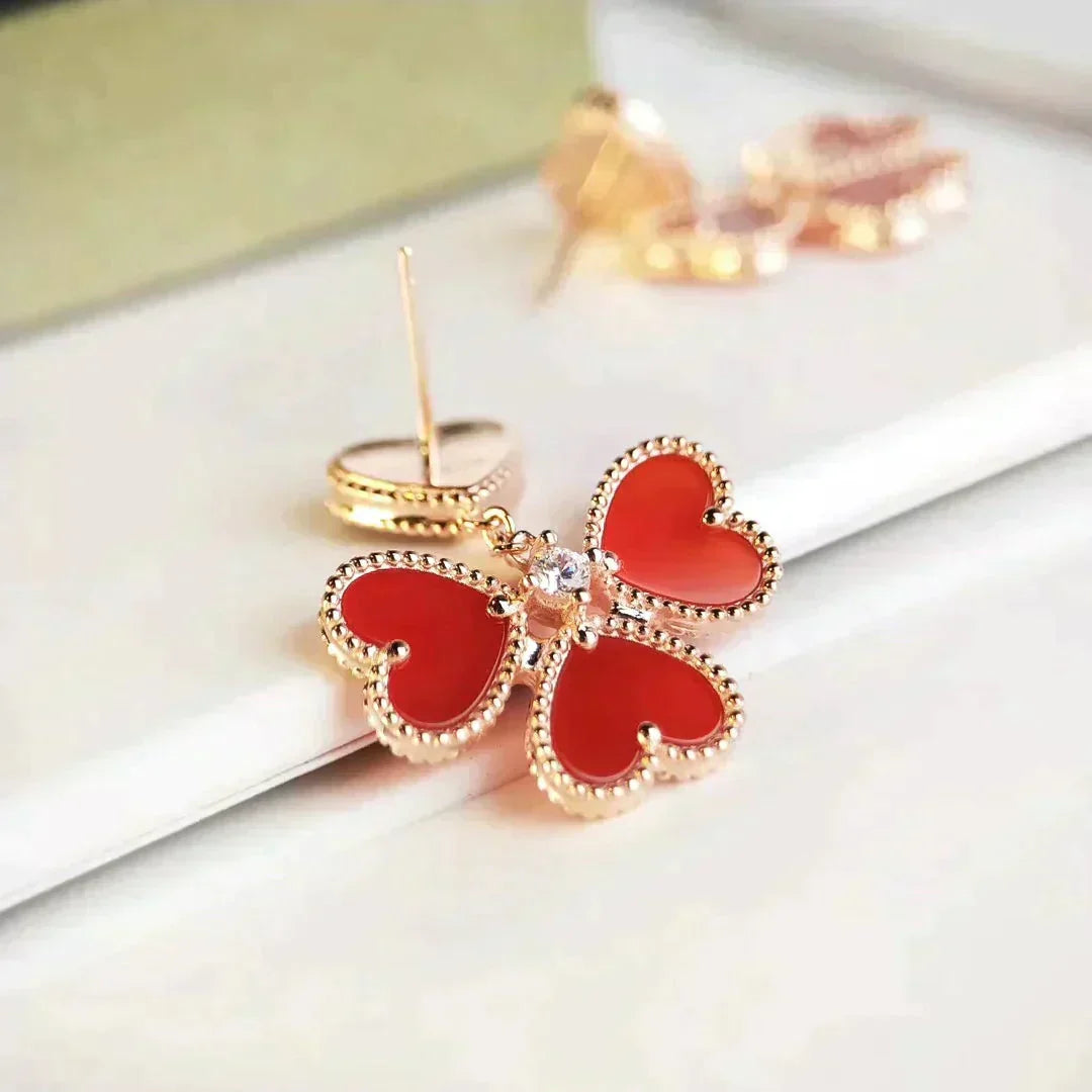 ¡®AuraJewelry¡¯SWEET CLOVER CARNELIAN EARRINGS
