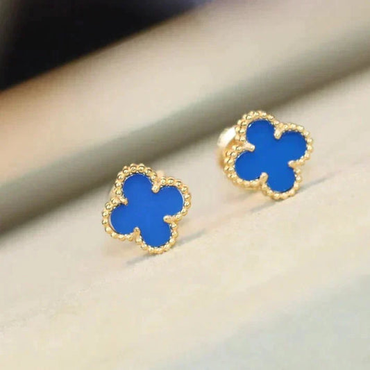 ¡®AuraJewelry¡¯CLOVER MINI 9.5MM TURQUOISE EARRINGS