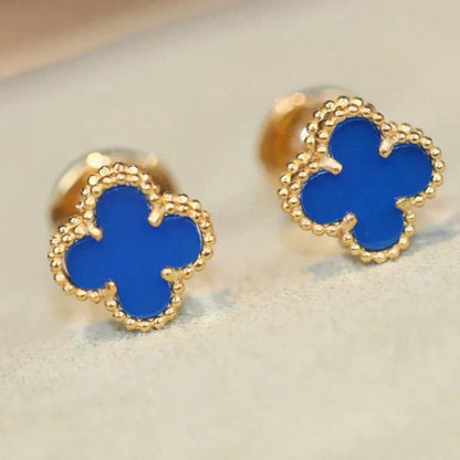 ¡®AuraJewelry¡¯CLOVER MINI 9.5MM TURQUOISE EARRINGS