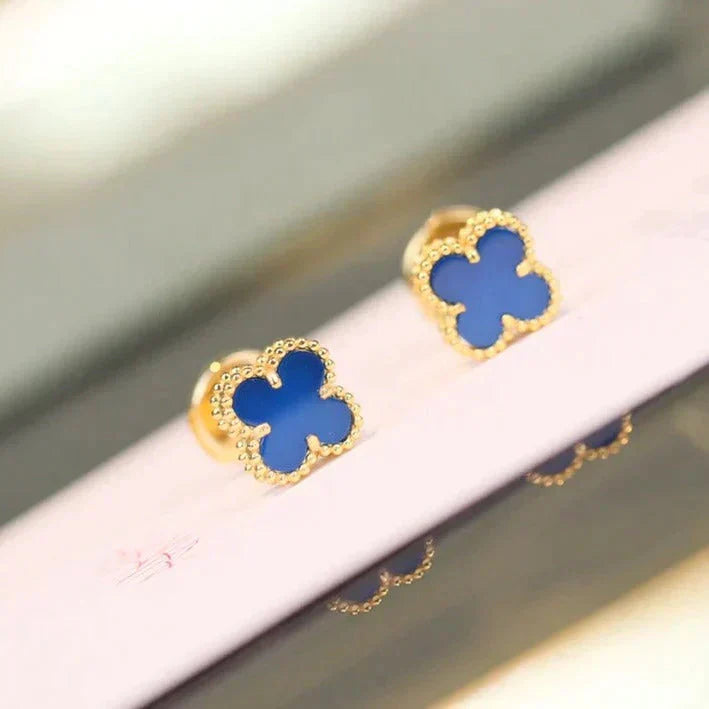 ¡®AuraJewelry¡¯CLOVER MINI 9.5MM TURQUOISE EARRINGS