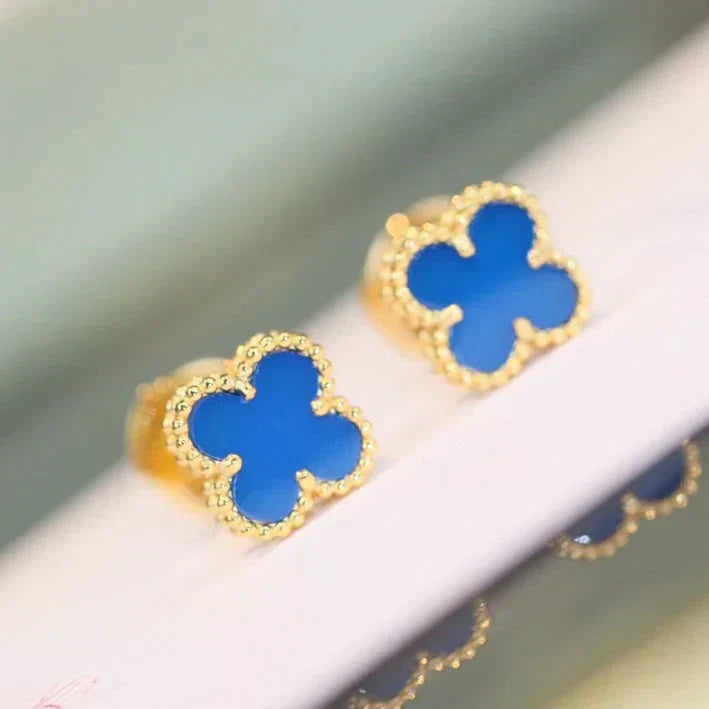 ¡®AuraJewelry¡¯CLOVER MINI 9.5MM TURQUOISE EARRINGS