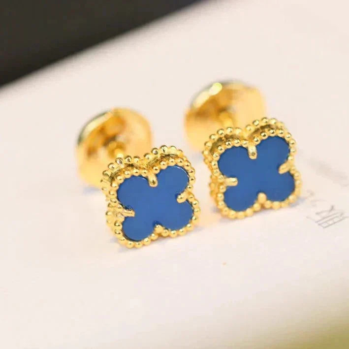 ¡®AuraJewelry¡¯CLOVER MINI 9.5MM TURQUOISE EARRINGS
