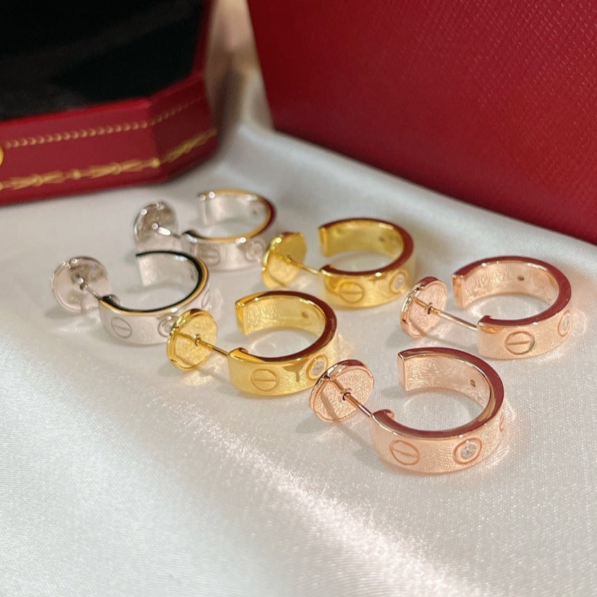 ¡®AuraJewelry¡¯LOVE EARRINGS 5.7MM 2 DIAMONDS