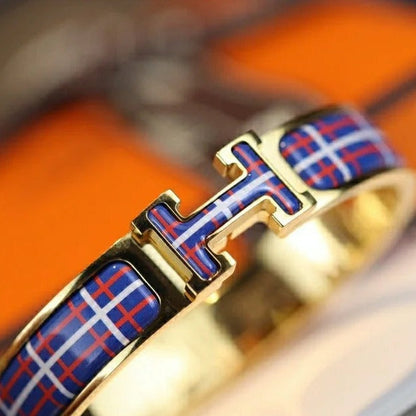 ¡®AuraJewelry¡¯H TARTAN BRACELET 12MM