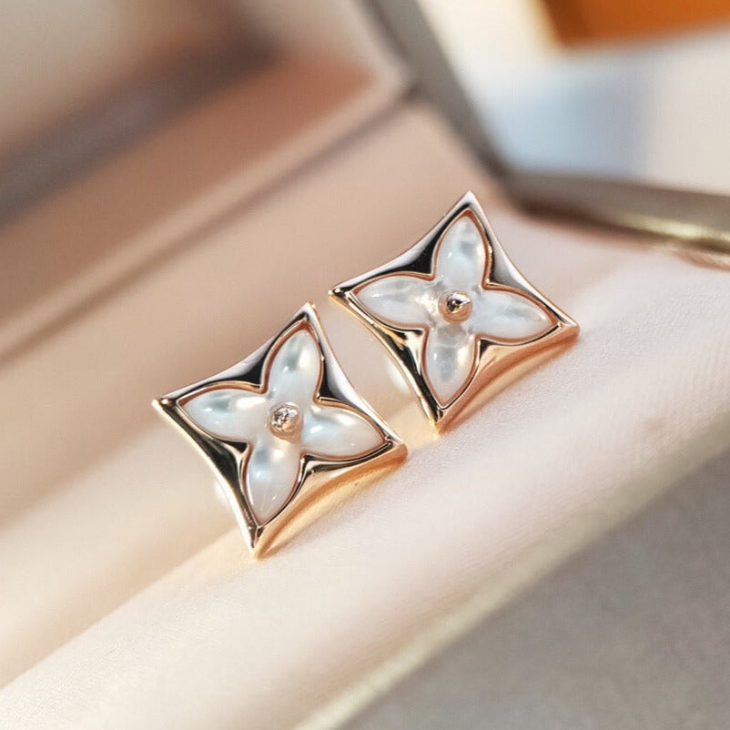 ¡®AuraJewelry¡¯STAR MOP PINK GOLD EARRINGS