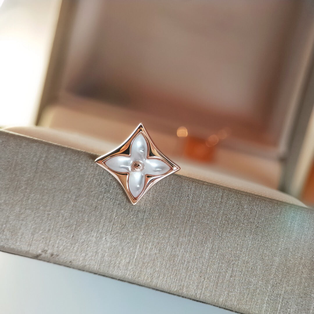 ¡®AuraJewelry¡¯STAR MOP PINK GOLD EARRINGS