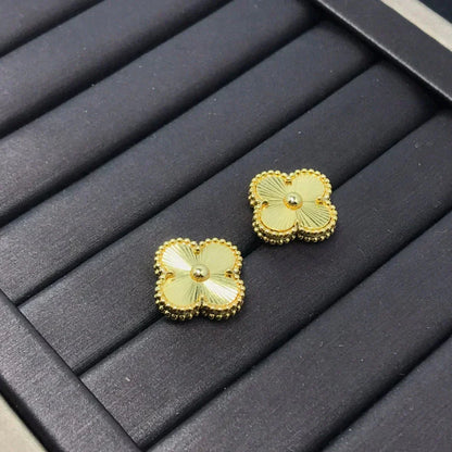 ¡®AuraJewelry¡¯CLOVER MINI 9.5MM LASER EARRINGS