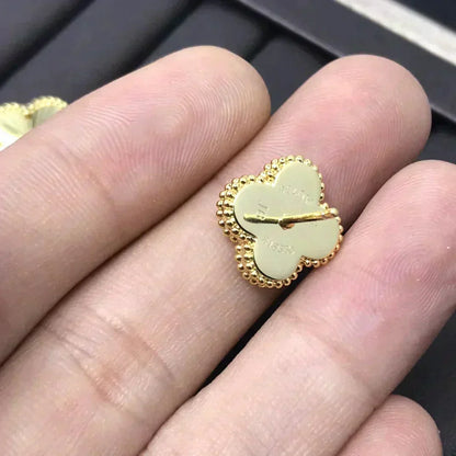 ¡®AuraJewelry¡¯CLOVER MINI 9.5MM LASER EARRINGS