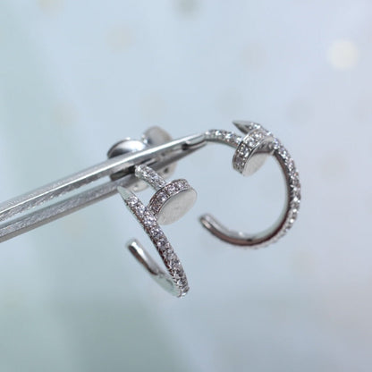 ¡®AuraJewelry¡¯JUSTE EARRINGS 12.75MM SILVER DIAMOND