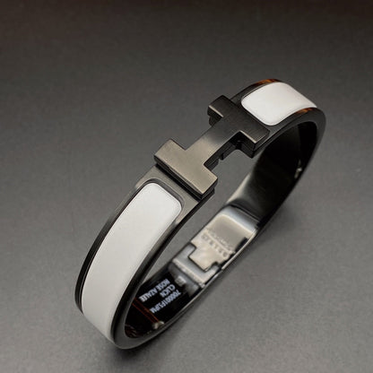 ¡®AuraJewelry¡¯H BRACELET 12MM BLACK WHITE CERAMIC
