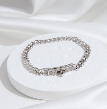 ¡®AuraJewelry¡¯KELLY CHAIN SILVER DIAMOND BRACELET