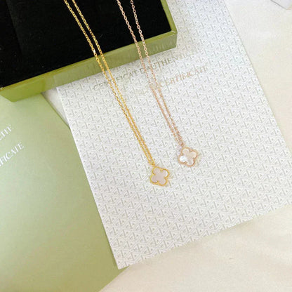 ¡®AuraJewelry¡¯CLOVER MINI 9.5MM WHITE MOTHER-OF-PEARL NECKLACE