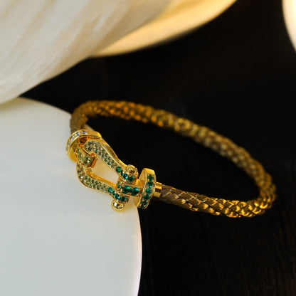 ¡®AuraJewelry¡¯FORCE 10 GOLD GREEN DIAMOND PAVED