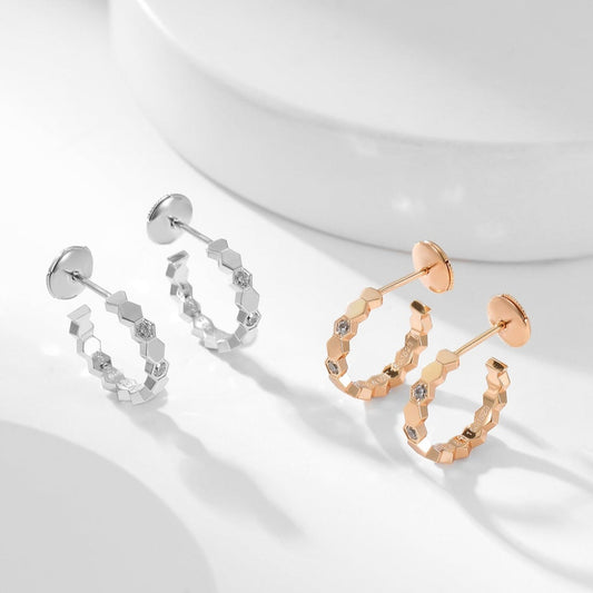 ¡®AuraJewelry¡¯BEE LOVE DIAMOND HOOP EARRINGS