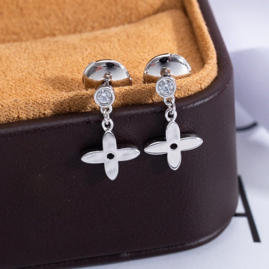 ¡®AuraJewelry¡¯VIDYLLE SILVER DIAMOND MINI DROP EARRINGS