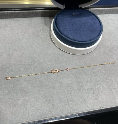 ¡®AuraJewelry¡¯FORCE 10 DIAMOND CHAIN LINK PINK GOLD BRACELET