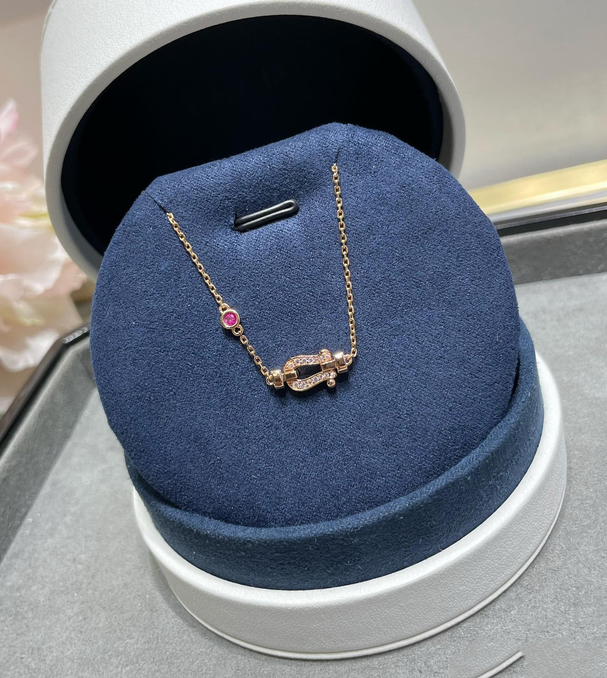 ¡®AuraJewelry¡¯FORCE 10 DIAMOND CHAIN LINK PINK GOLD BRACELET