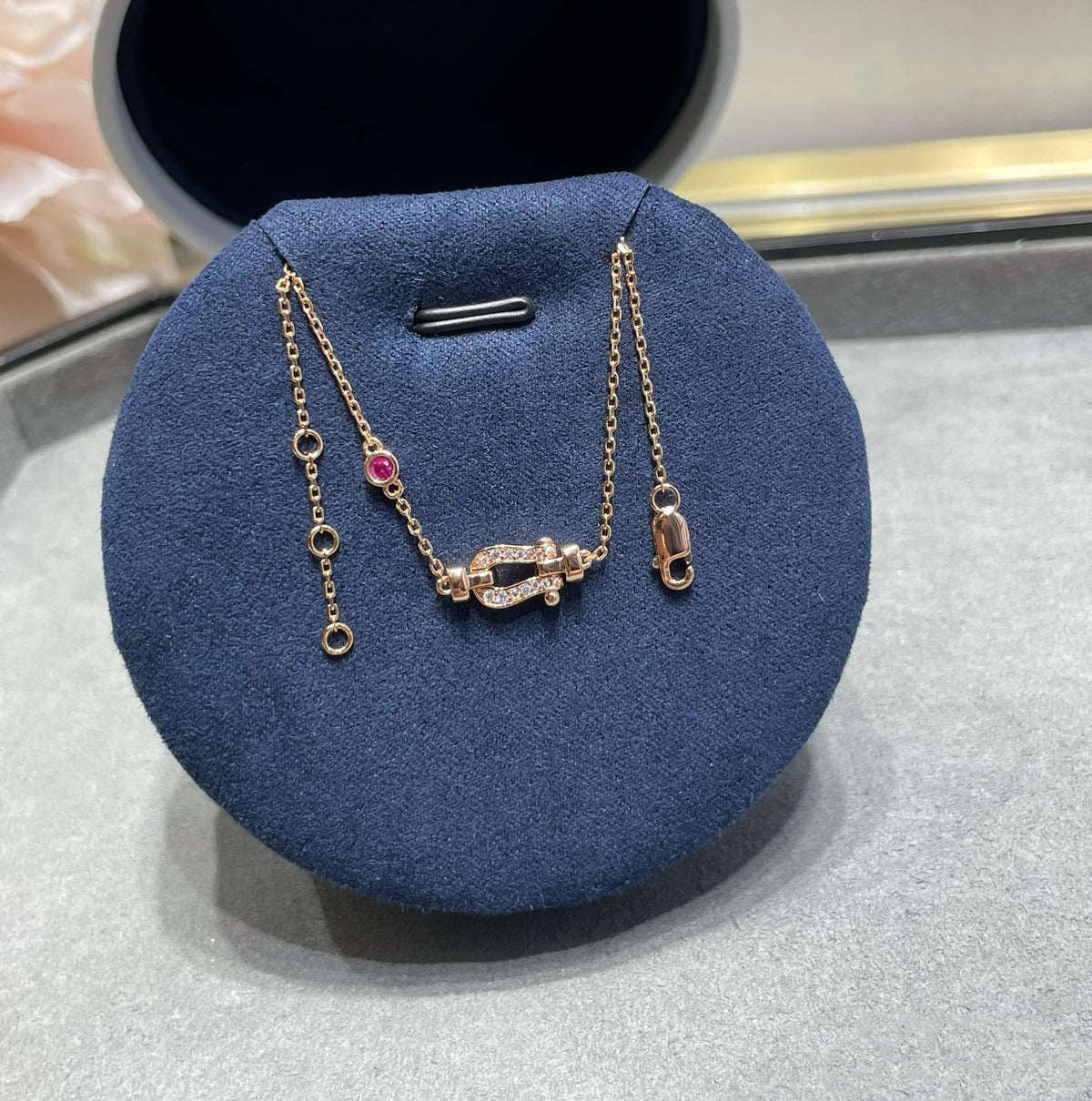 ¡®AuraJewelry¡¯FORCE 10 DIAMOND CHAIN LINK PINK GOLD BRACELET