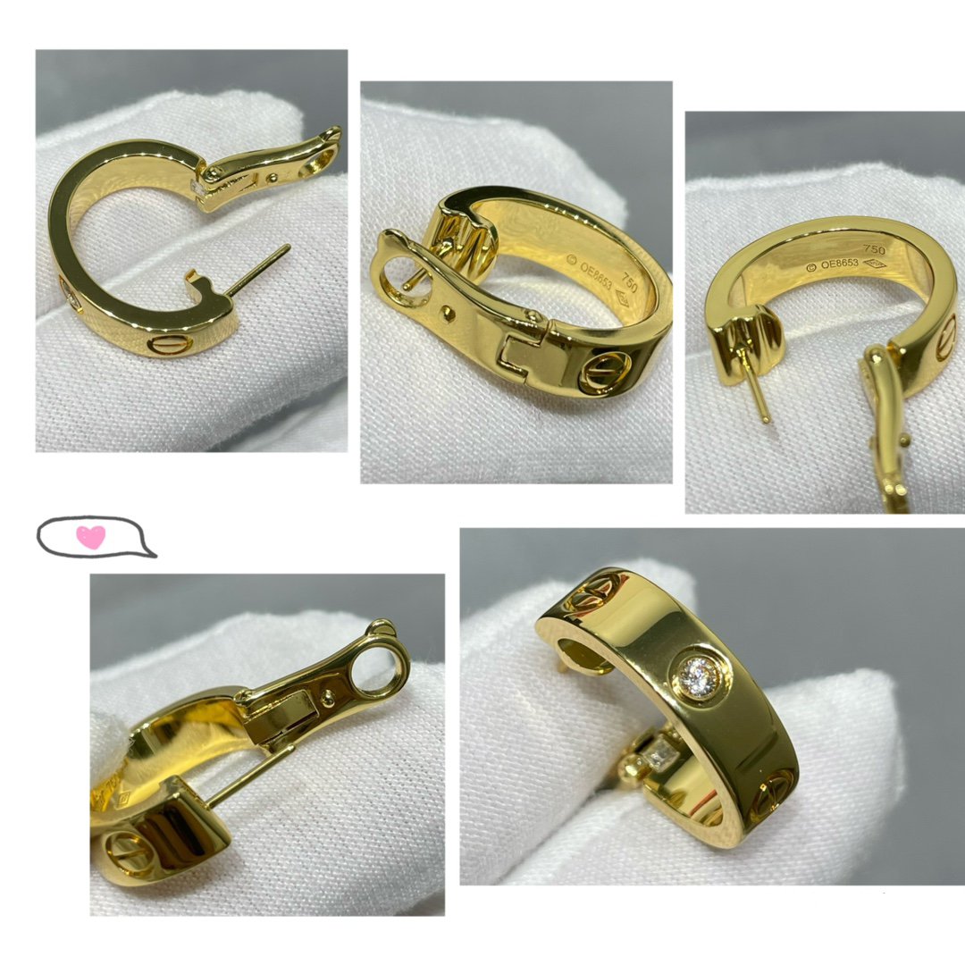 ¡®AuraJewelry¡¯LOVE 5.5MM 1 DIAMOND EARRINGS