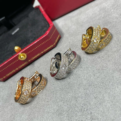 ¡®AuraJewelry¡¯LOVE 5.5MM DIAMOND PAVED EARRINGS