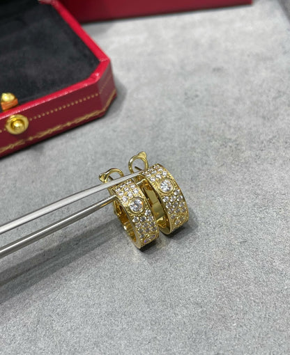 ¡®AuraJewelry¡¯LOVE 5.5MM DIAMOND PAVED EARRINGS