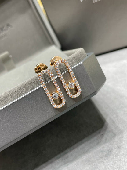 [AuraJewelry]MOVE UNO STUD DIAMOND PAVED EARRINGS