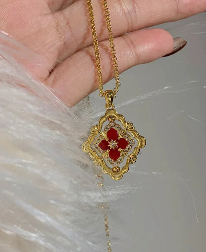 [AuraJewelry] B.C.L ENAMEL ROTATING SINGLE-DIAMOND NECKLACE£¨Various colors£©