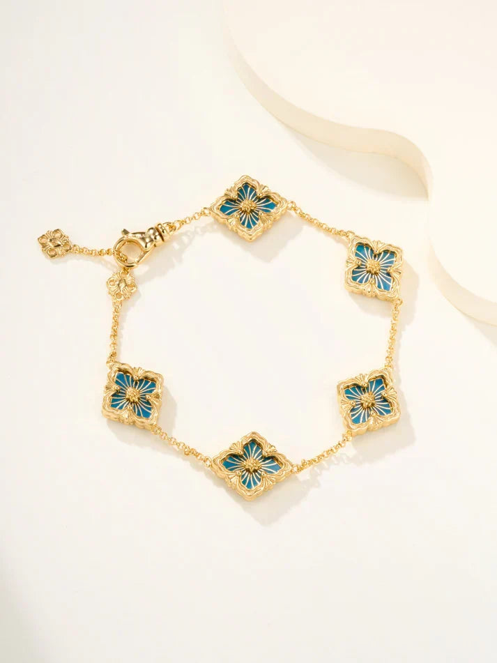 [AuraJewelry]B.C.L ENAMELED Five-Flower Bracelet£¨Various Colors)