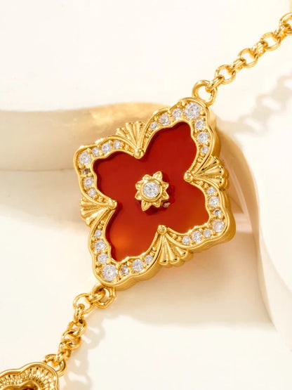[AuraJewelry]B.C.L ENAMELED Five-Flower Bracelet£¨Various Colors) BIG SIZE