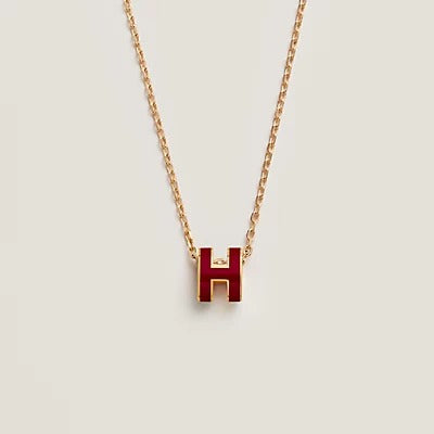 ¡®AuraJewelry¡¯HM CLIC RED ENAMEL GOLD NECKLACE