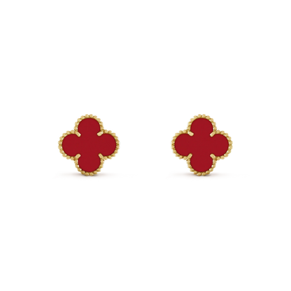 ¡®AuraJewelry¡¯CLOVER MINI 9.5MM CARNELIAN EARRINGS