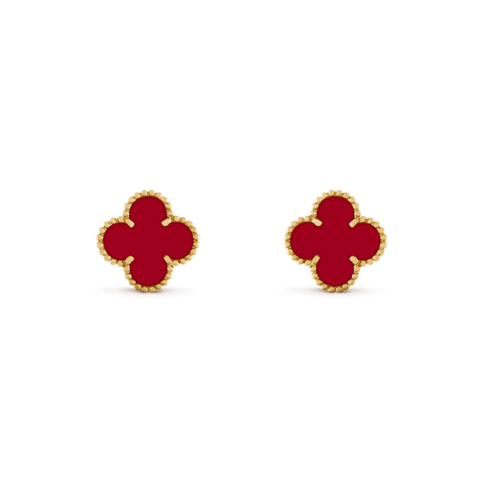 ¡®AuraJewelry¡¯CLOVER MEDIUM 1 MOTIFS CARNELIAN  EARRINGS