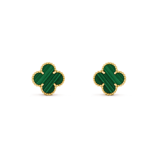 ¡®AuraJewelry¡¯CLOVER MEDIUM 1 MOTIFS MALACHITE  EARRINGS