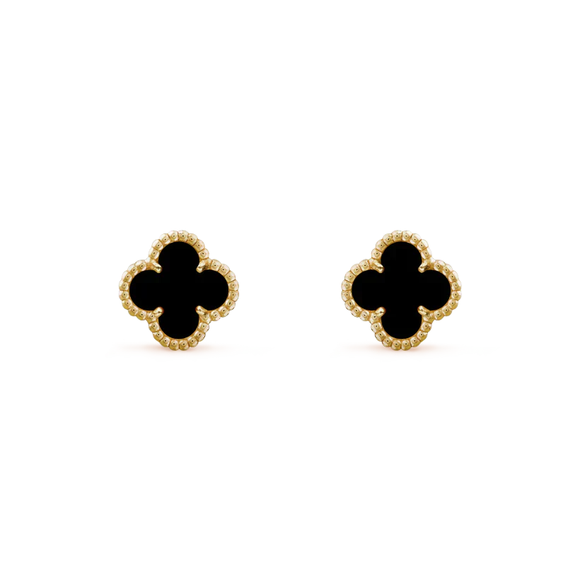 ¡®AuraJewelry¡¯CLOVER MINI 9.5MM BLACK MOP EARRINGS