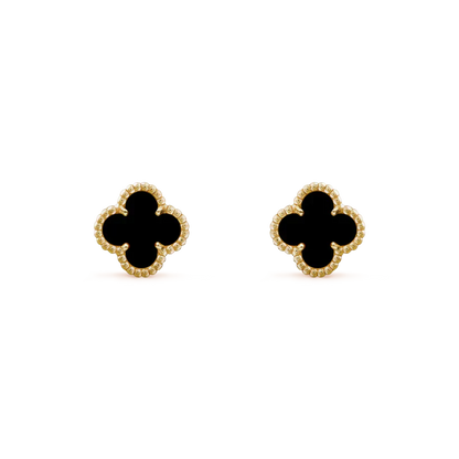 ¡®AuraJewelry¡¯CLOVER MINI 9.5MM BLACK MOP EARRINGS