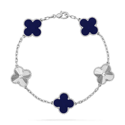 [AuraJewelry]New CLOVER 5 MOTIF LAPIS LAZULI BRACELET COLLECTION