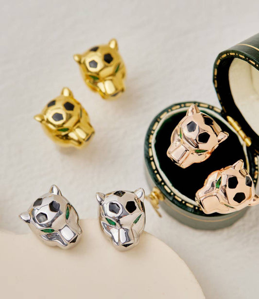 [AuraJewelry] CHRRTAH-PRINT STUD EARRINGS, THREE COLORS