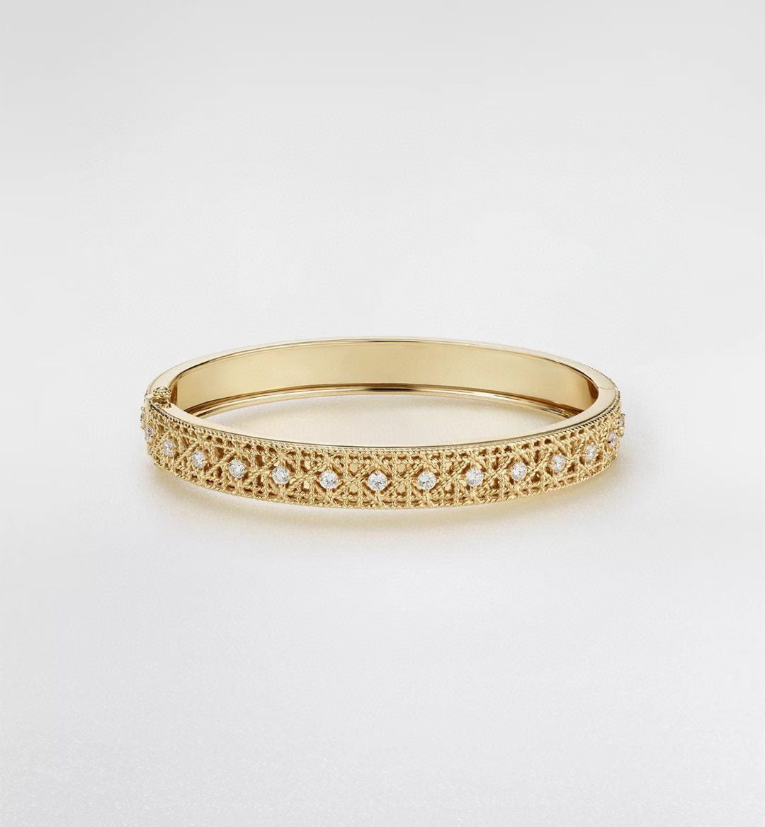 [AuraJewelry] 2026 WOVEN-PATTERN BRACELET SET WITH FULL DIAMOND INLAY THREE-COLORS