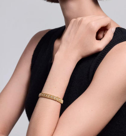 [AuraJewelry] 2026 WOVEN-PATTERN BRACELET SET WITH FULL DIAMOND INLAY THREE-COLORS